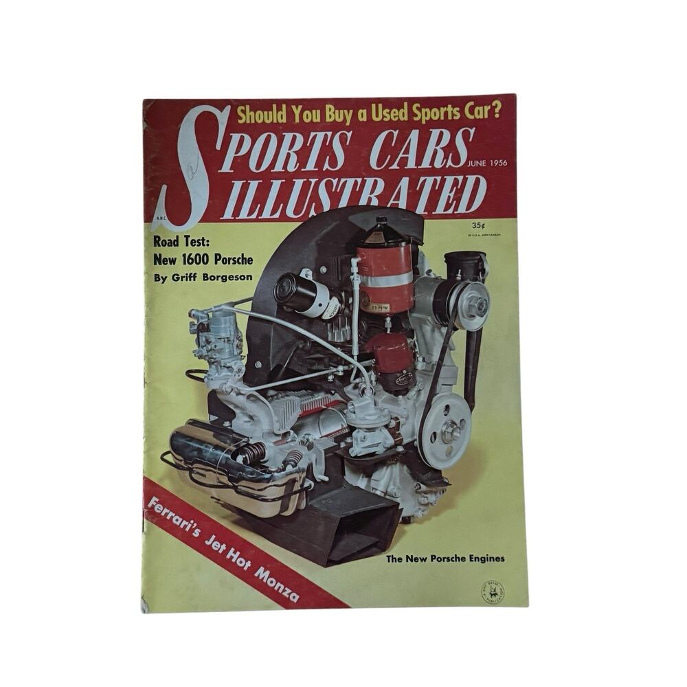 VTG Sports Cars Illustrated June 1956 Porsche Speedster Ferrari Monza Austin